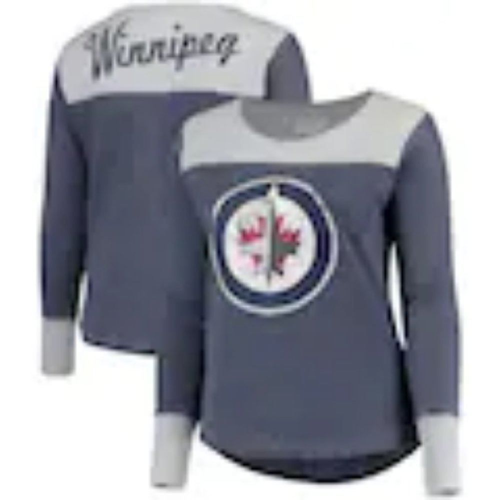 Women's Plus Size NHL Winnipeg Jets Long Sleeve Thermal Shirt 3X NWT